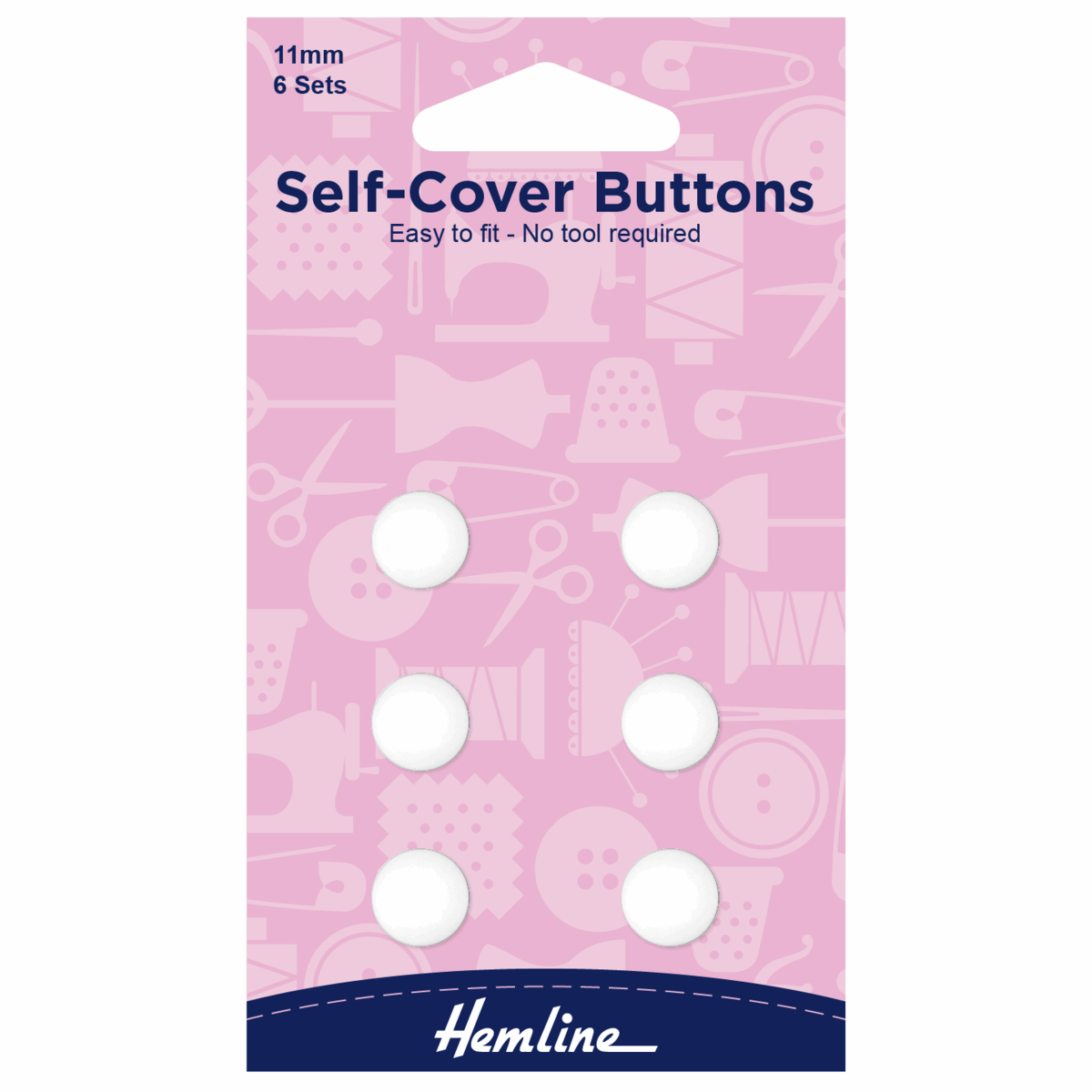 Hemline Nylon Self Cover Buttons | Buy Online from The Home Crafters