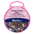 Hemline Plastic Head Pins: Nickel 34mm - 200pc | Buy Online from The Home Crafters