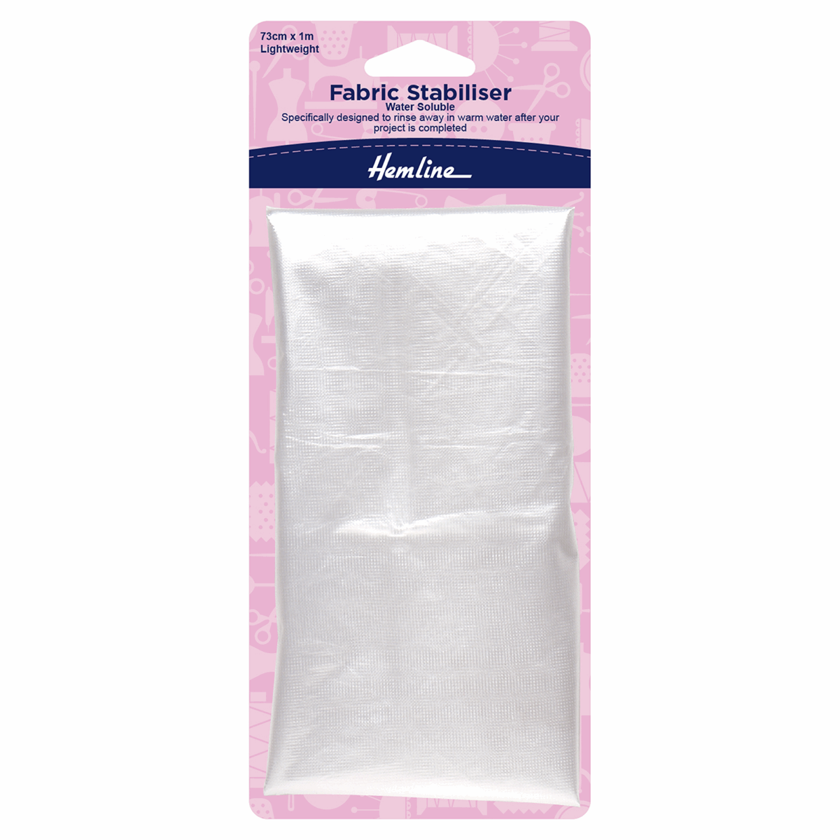 Hemline Water Soluble Fabric Stabiliser | Buy Online from The Home Crafters