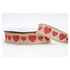 Hessian Ribbon: Love Hearts - 38mm | Buy Online from The Home Crafters