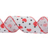Hearts & Dots: Wired Printed Ribbon - 63mm