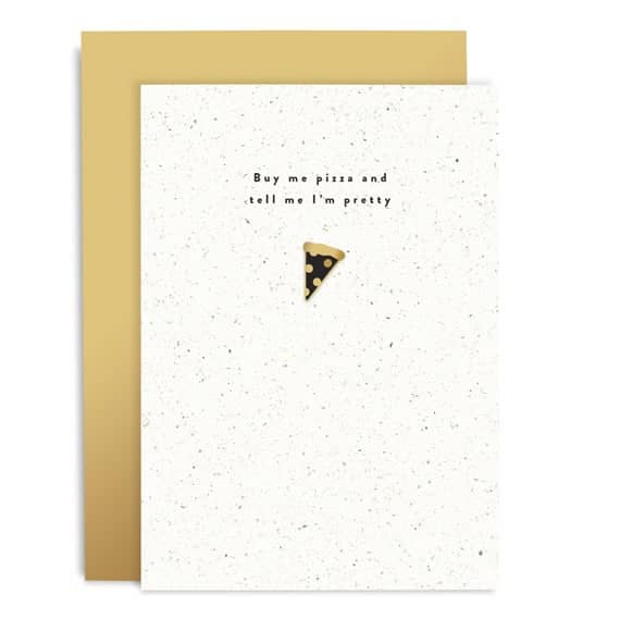 'Buy Me Pizza' Enamel Pin with Card | Buy Online from The Home Crafters