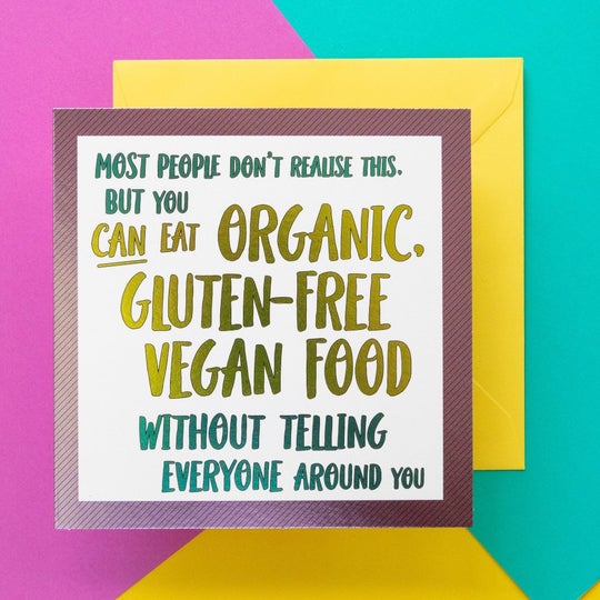 Bettie Confetti 'Thought of the Day' Card - Organic Gluten Free Vegan