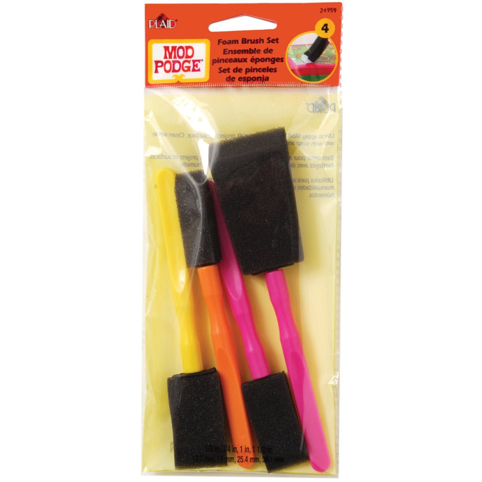 Mod Podge Foam Brush Set - 4pk | Buy Online from The Home Crafters