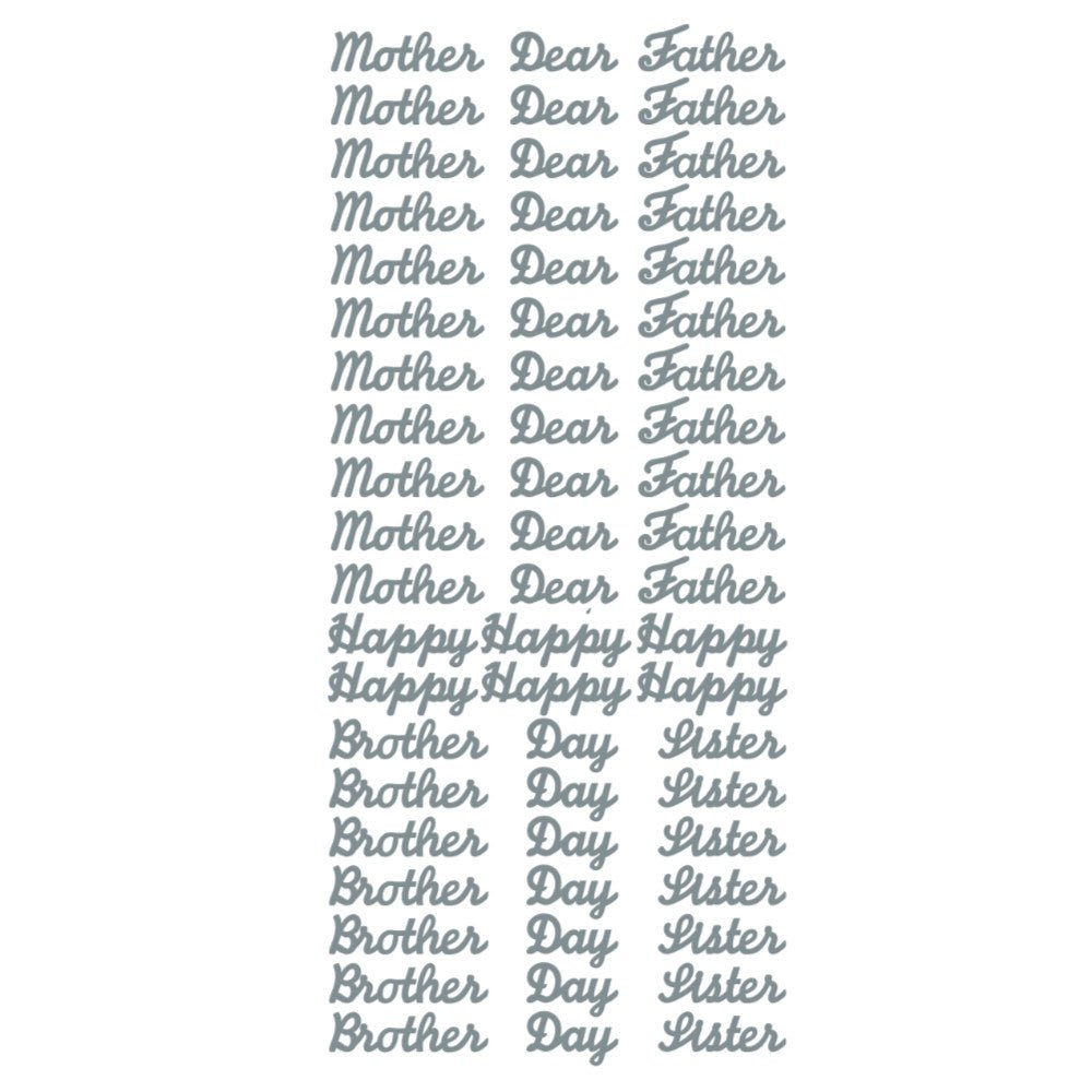 Mother Father Brother Sister Peeloff Stickers | Buy Online from The Home Crafters