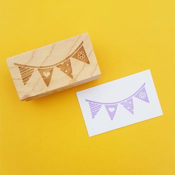 Skull & Cross Buns Medium Artisan Rubber Stamp - Party Bunting