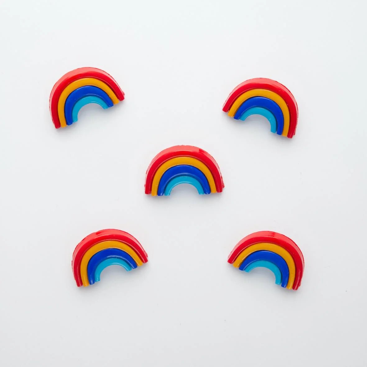 Nylon Rainbow Stripe Button - 25mm | Buy Online from The Home Crafters