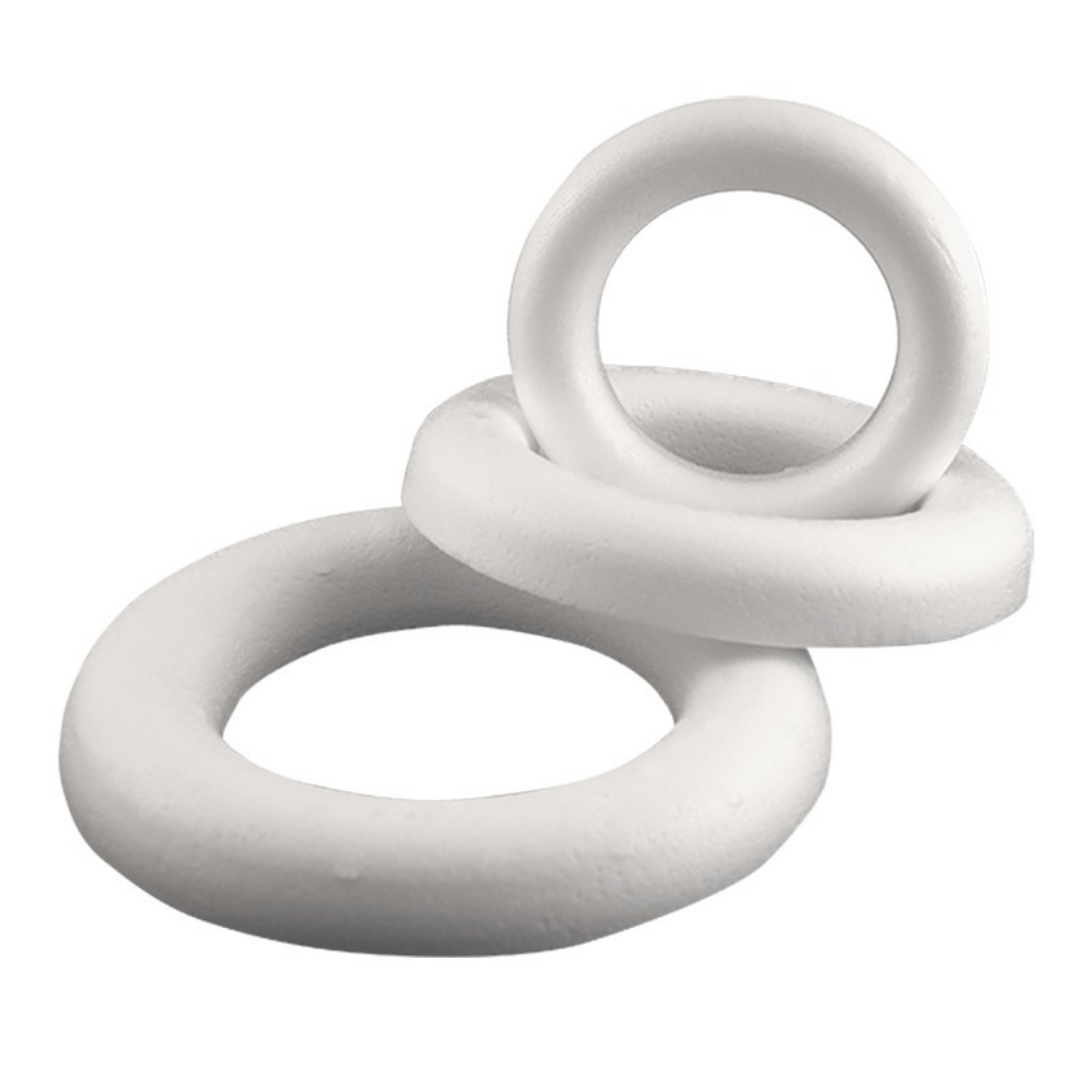 Polystyrene Foam 'Half' Ring - each | Buy Online from The Home Crafters