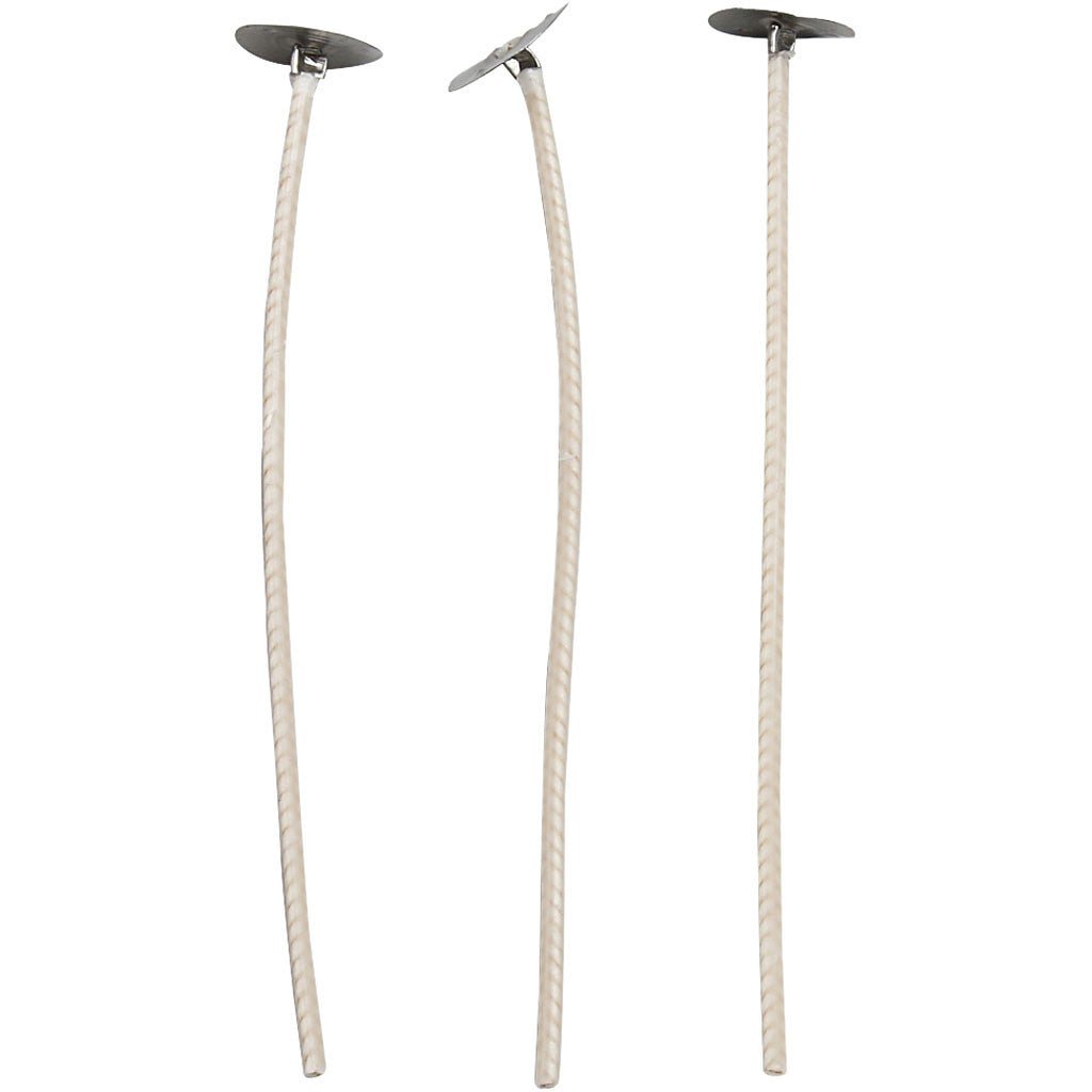 Pre Cut Waxed Candle Wicks with Sustainer | Buy Online from The Home Crafters
