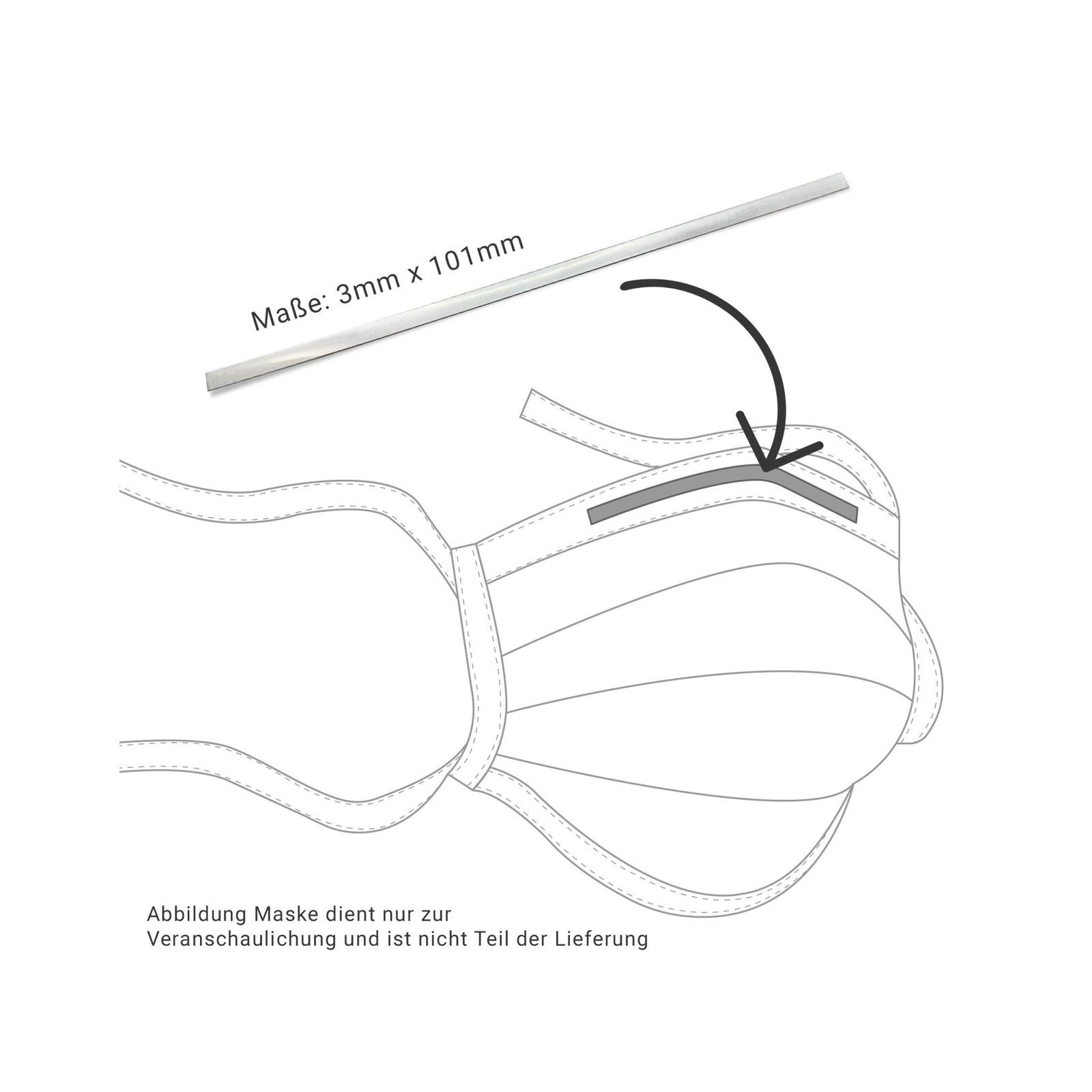 Prym Nose Bars for Mask Making - 8pk | Buy Online from The Home Crafters