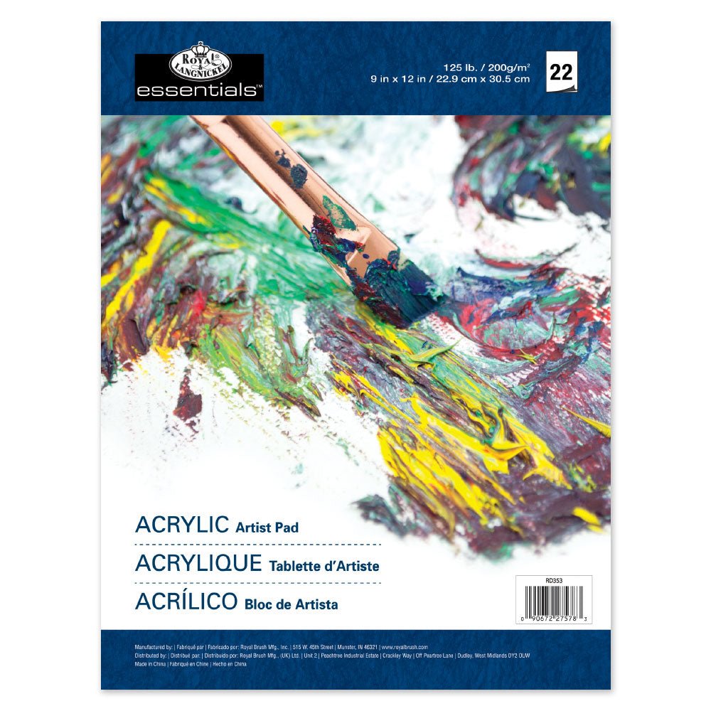 Royal & Langnickel 9x12' Artist Pad - Acrylic | Buy Online from The Home Crafters