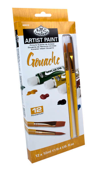 Royal & Langnickel Artist Paint Set with Brushes - Gouache 12pk | Buy Online from The Home Crafters