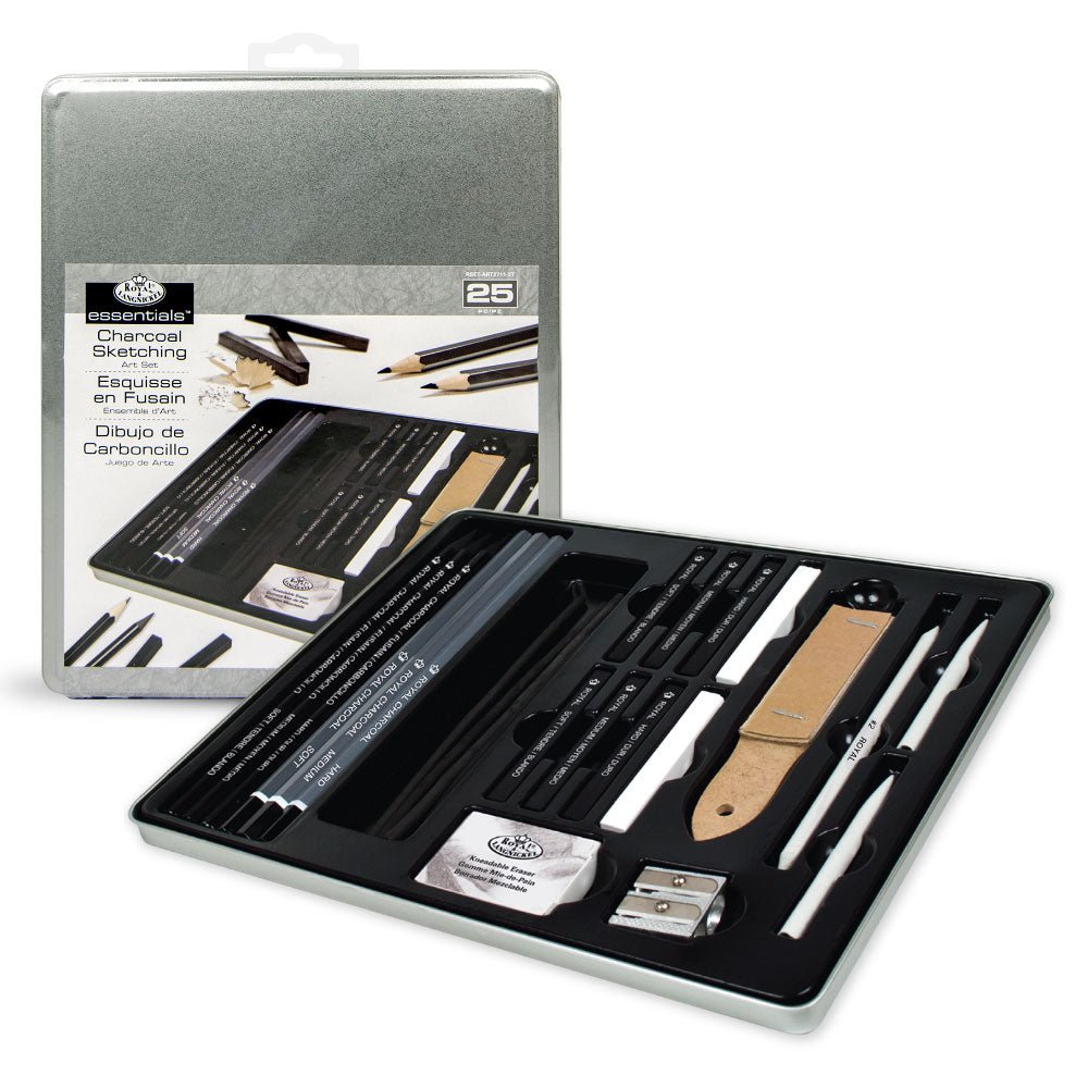 Royal & Langnickel Charcoal Drawing Art Set - 25pc Tin | Buy Online from The Home Crafters