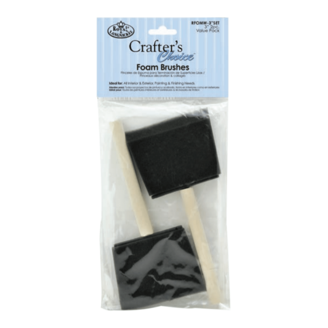 Royal & Langnickel Crafters Choice 3' Foam Brush Set - 2pc | Buy Online from The Home Crafters