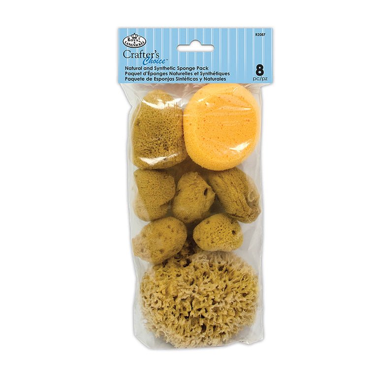Royal & Langnickel Crafters Choice Assorted Natural & Synthetic Sponges - 8pc | Buy Online from The Home Crafters