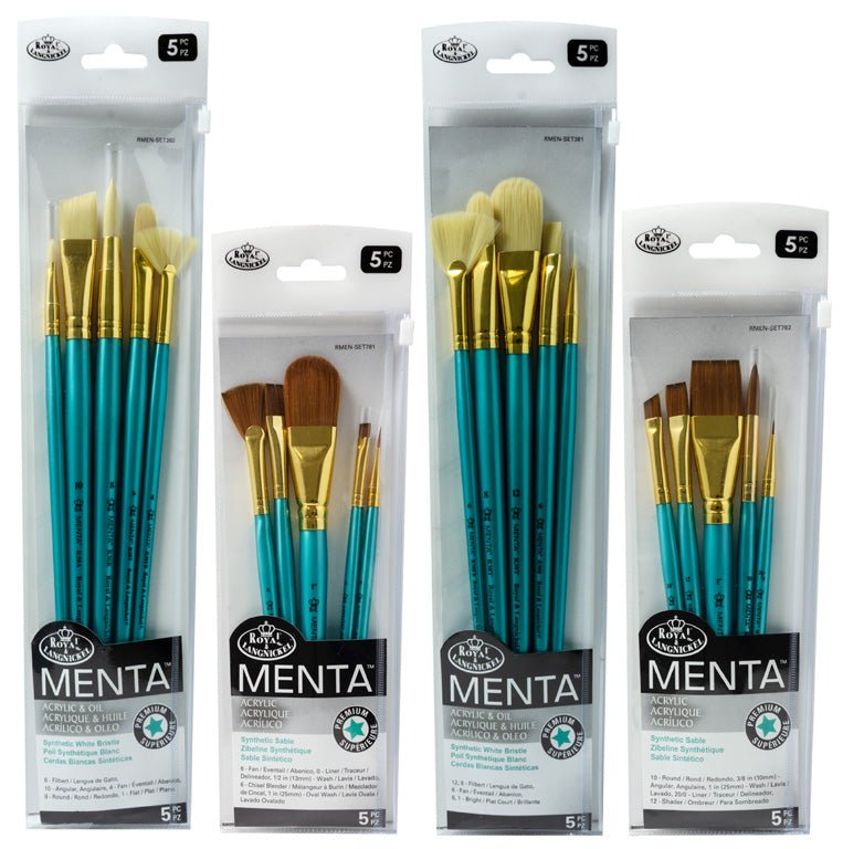 Royal & Langnickel: Menta 5 Piece Paintbrush Set with Bag | Buy Online from The Home Crafters