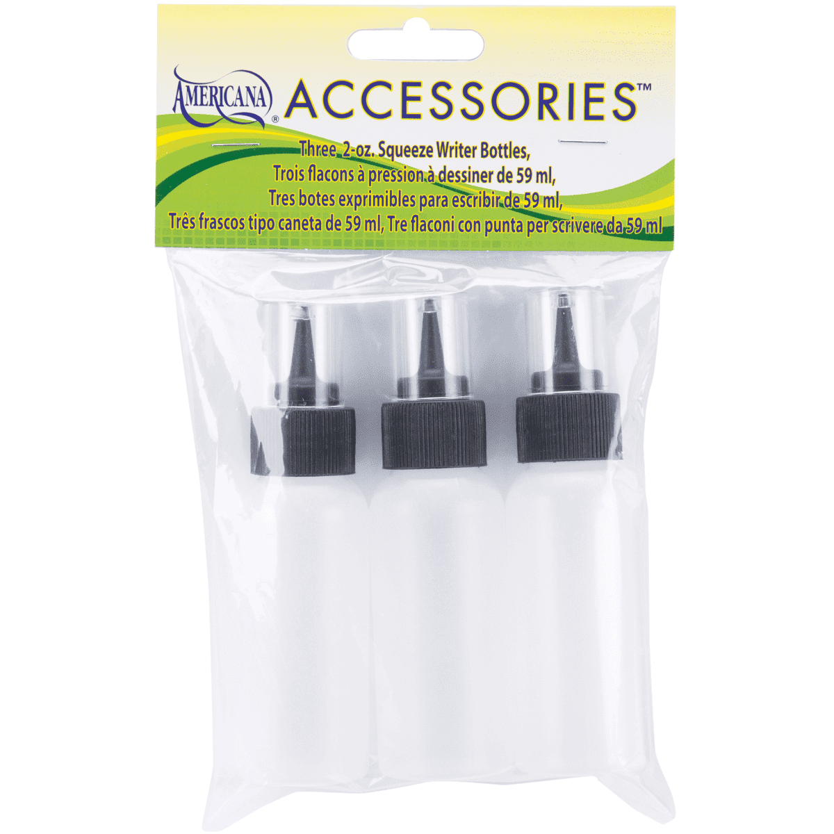 DecoArt Americana Accessories: Squeezy Empty Writer Bottles - 3pk