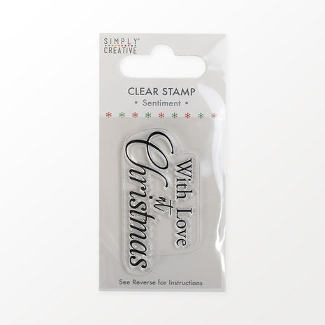 Simply Creative Clear Christmas Stamp - With Love At Christmas