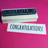Skull & Cross Buns Artisan Rubber Stamp - Congratulations Skinny | Buy Online from The Home Crafters