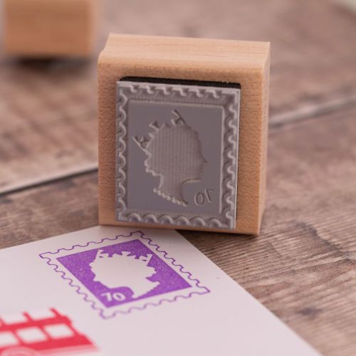 Skull & Cross Buns Artisan Rubber Stamp - Jubilee Postage Stamp | Buy Online from The Home Crafters