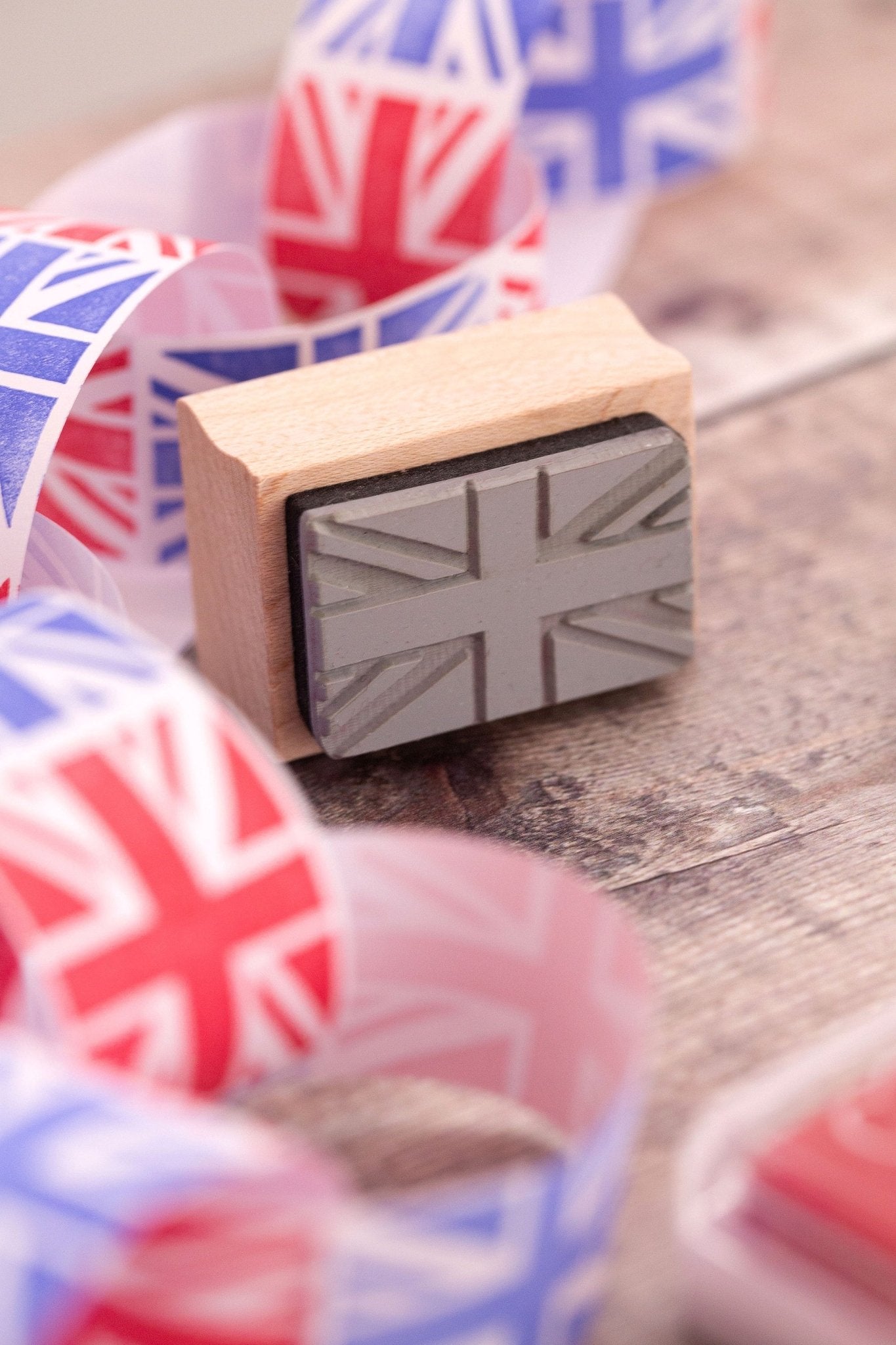 Skull & Cross Buns Artisan Rubber Stamp - Union Jack | Buy Online from The Home Crafters