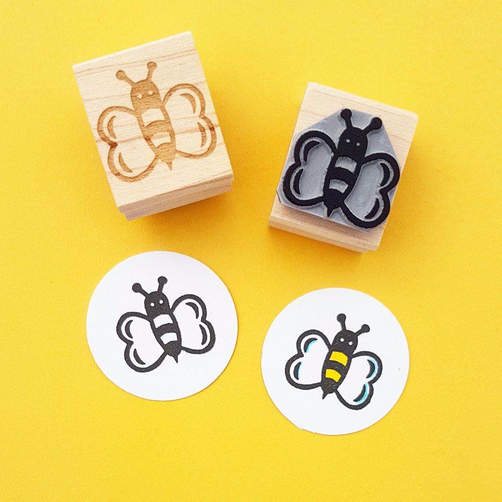 Skull & Cross Buns Mini Artisan Rubber Stamp - Bee | Buy Online from The Home Crafters