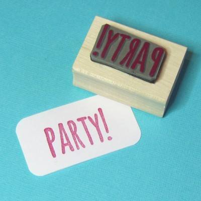 Skull & Cross Buns Small Artisan Rubber Stamp - Party Skinny | Buy Online from The Home Crafters