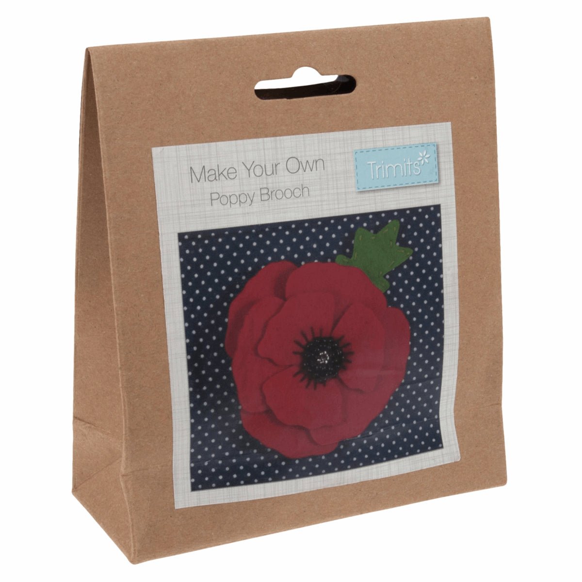 Trimits Felt Kit: Poppy Brooch | Buy Online from The Home Crafters