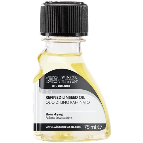 Winsor & Newton Refined Linseed Oil 75ml | Buy Online from The Home Crafters