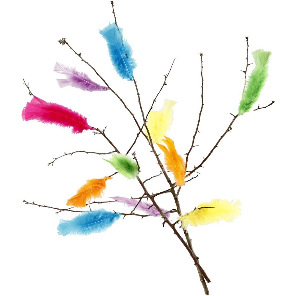 Wired Coloured Turkey Feathers - 18pk | Buy Online from The Home Crafters